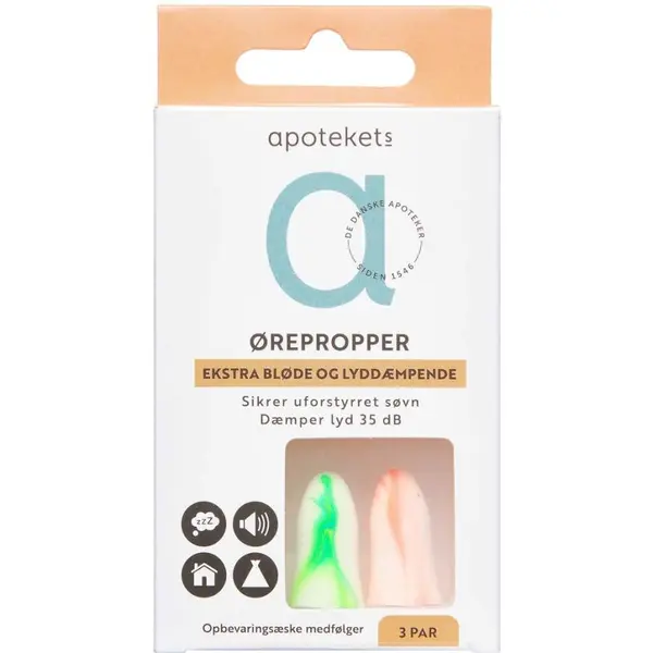 Apotekets Øreprop Blød lydd.