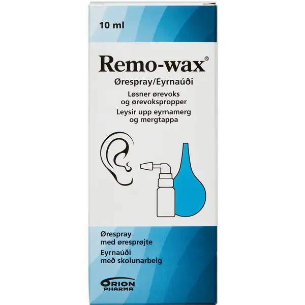 Remo-wax Ørespray med sprøjte