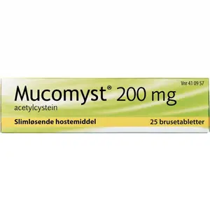 Mucomyst 200 mg 25 stk
