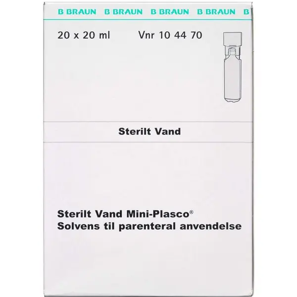 Sterilt Vand Mini-plasco 20 x 20 ml