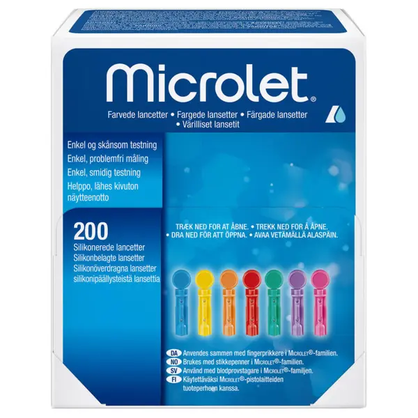 Kulørte Microlet lancetter