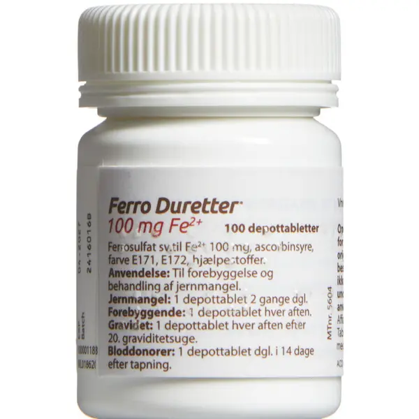 Ferro Duretter 100 mg 100 stk