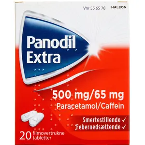 Panodil Extra 500+65 mg 20 stk