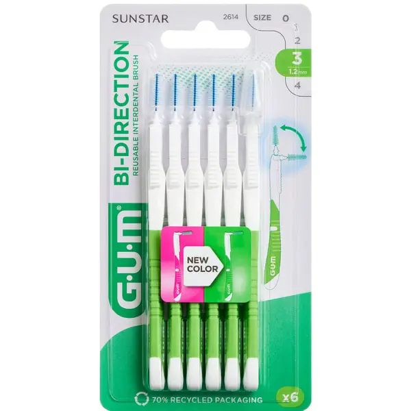 GUM Bi-Direction Mellemrumsbørster (1,2 mm)