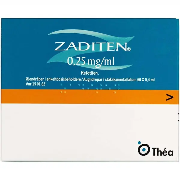 Zaditen øjendråber 60*0,4 ml