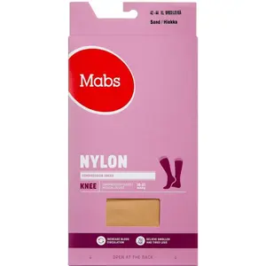 Mabs Nylon Wide Knæstrømper (Sand/XL)