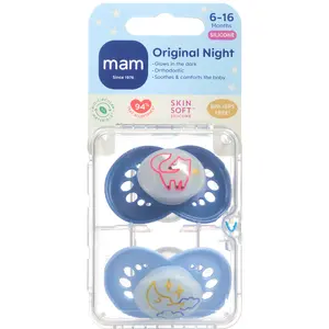 MAM Night Silikone Sut 6m+