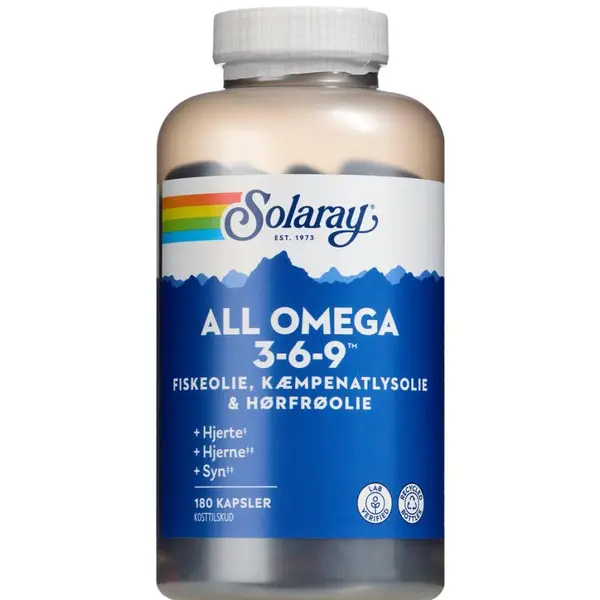 Solaray All Omega 3-6-9 Kapsler (180 stk)