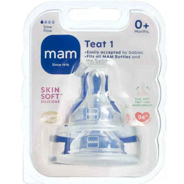 MAM Silk Teat Flaskesut (str. 1 til mælk)