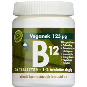 B12-vitamin tabletter (125 mikg)
