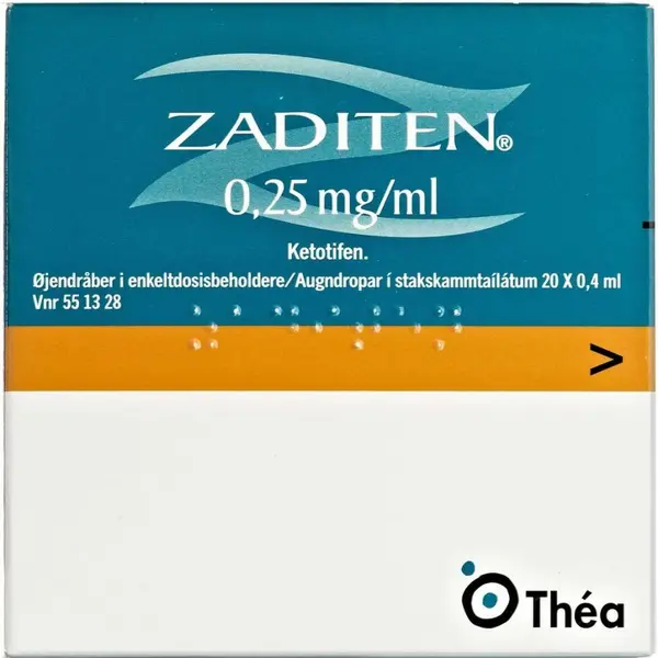 Zaditen øjendråber 20*0,4 ml