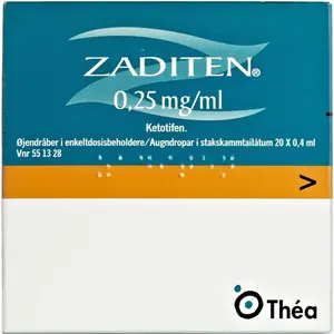 Zaditen øjendråber 20*0,4 ml
