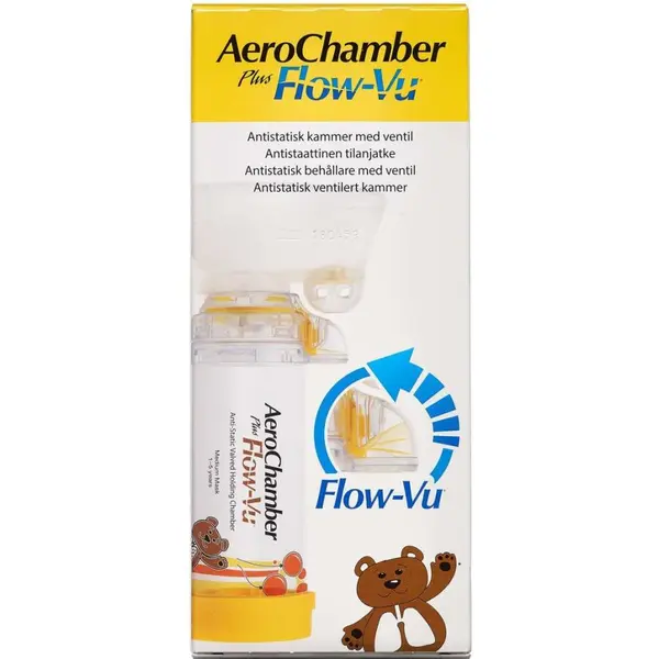 AeroChamber Plus Flow-Vu Spacer (m/medium maske)