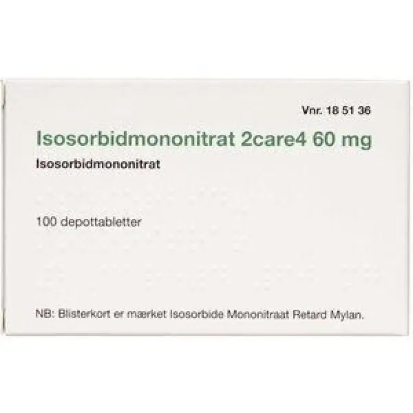 Isosorbidmononitrat  60 mg "2C4" 100 stk